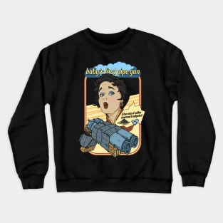 baby's first pipe gun. vintage poster. Crewneck Sweatshirt